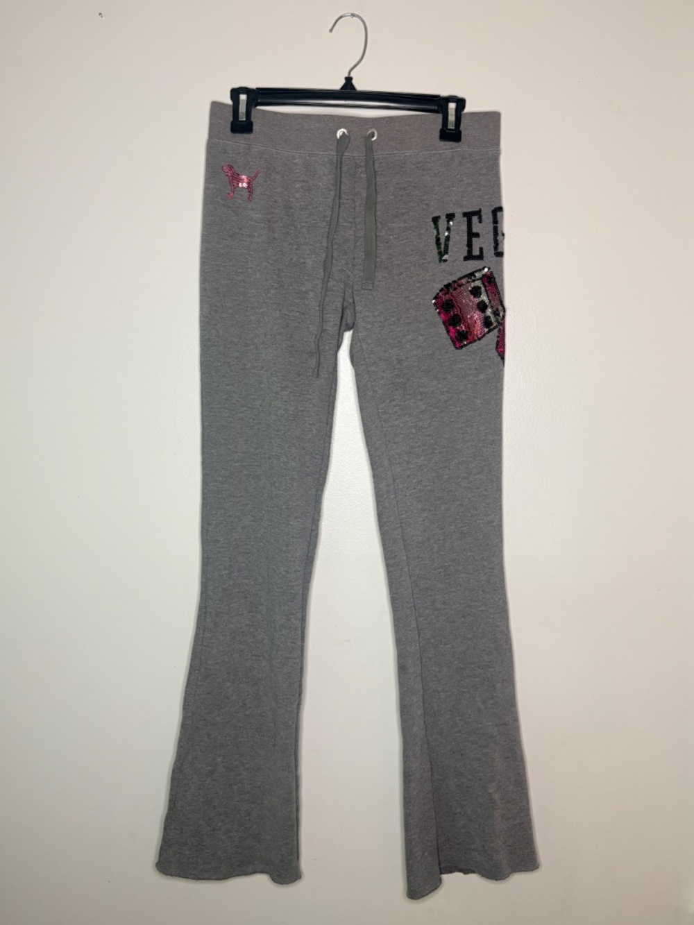 RARE Victoria's Secret PINK Vegas blink flared pants SO cute, Great condition